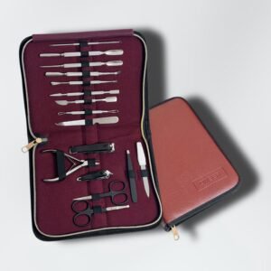 OMBER Store 16-Piece Professional Manicure & Pedicure Kit – Premium Stainless Steel Nail Care Set with Travel Case